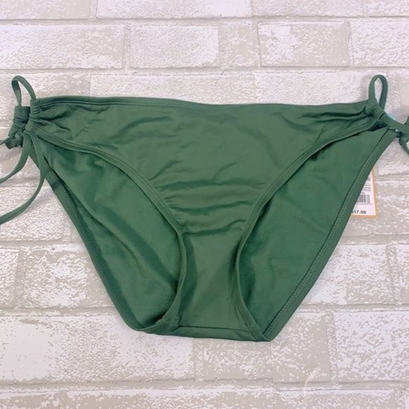 Kona Sol Medium Coverage Keyhole Hipster Bikini, Green - Picture 2 of 5